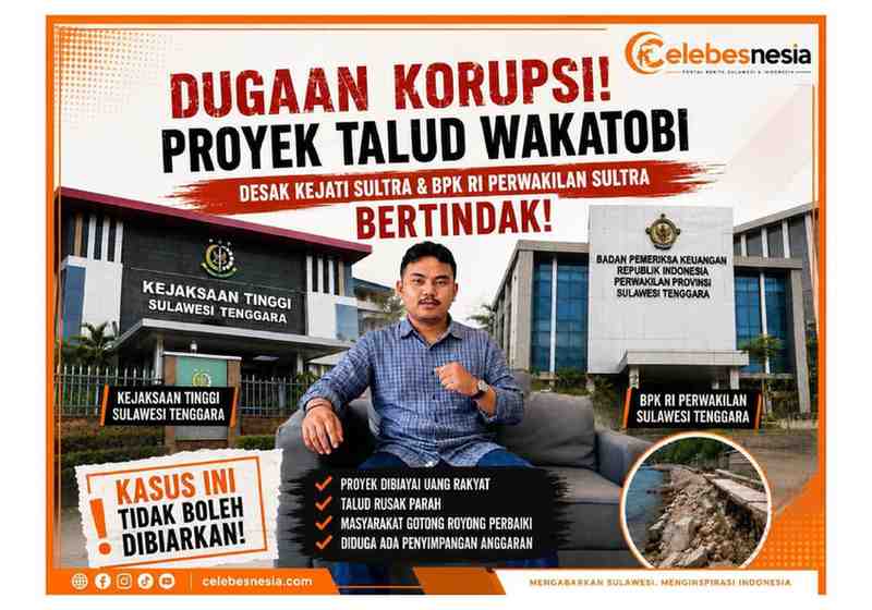 LARA Sultra Sambangi Kejati dan BPK RI, Desak Peningkatan Penanganan Dugaan Korupsi Proyek Talud Wakatobi